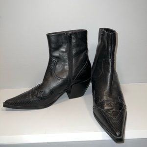 Top shop black leather boots